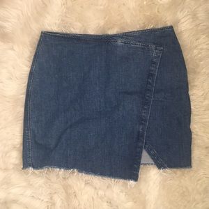 Madewell Denim Wrap Mini Skirt
